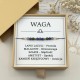 bransoletka zodiakalna dla wagi na sznurku z lapis lazuli szafirem w pudełku