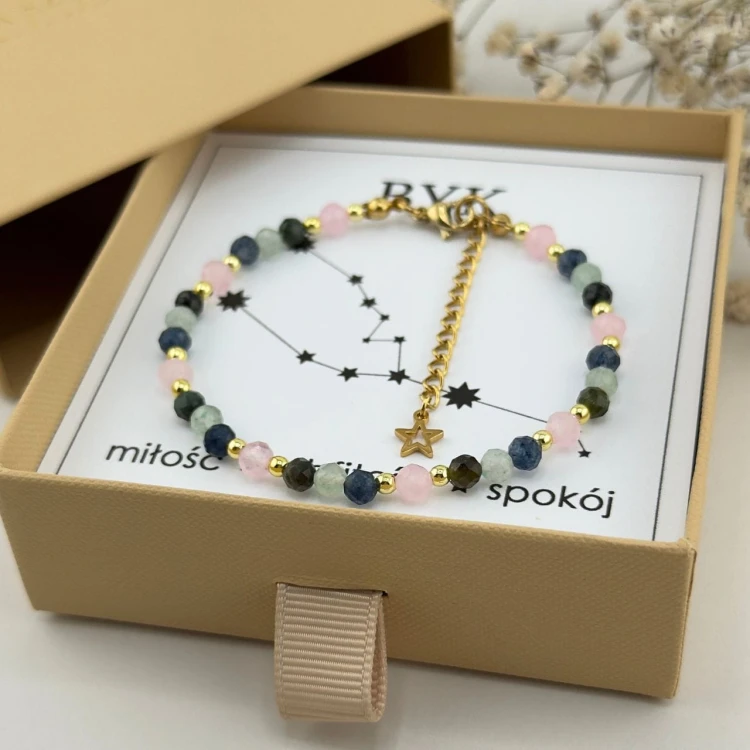 biżuteria zodiakalna z kamieni naturalnych rękodzieło