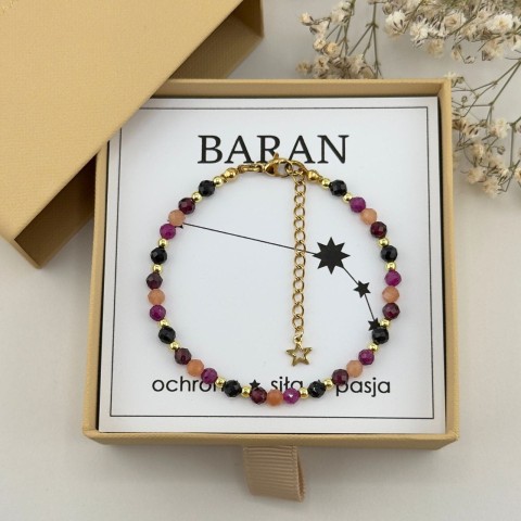 Bransoletka zodiakalna dla Raka z kamieni naturalnych zapinana