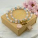 damski naszyjnik choker z zapięciem toggle pastelowy duże serce delikatny subtelny elegancki