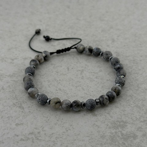 męska bransoletka na regulowanym sznurku dla taty chłopaka męża dziadka