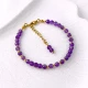 fioletowa bransoletka z kamieni naturalnych fasetowanych ametystu