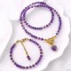komplet biżuterii z ametystu