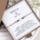 bransoletka sznurkowa dla znaku zodiaku waga z perłą