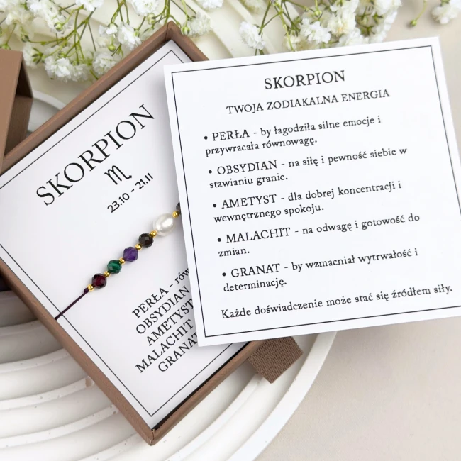 symbolika kamieni naturalnych dla skorpiona perła