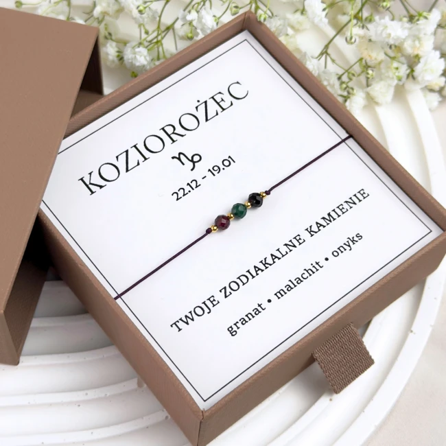 prezent dla niej bransoletka zodiakalna koziorożec