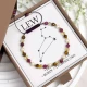 bransoletka znak zodiaku lew kamienie perły na sznurku