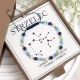 bransoletka znak zodiaku strzelec z perłami i kamieniami na sznurku