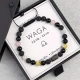 bransoletka męska znak zodiaku waga z kamieni