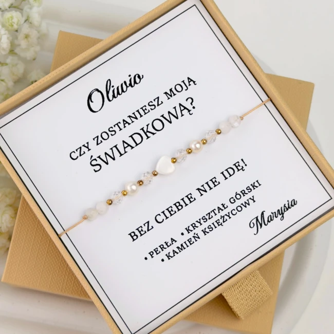 bransoletka czy zostaniesz moją świadkową z kamieni naturalnych