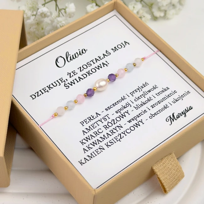 prezent dla świadkowej z dedykacją personalizowany