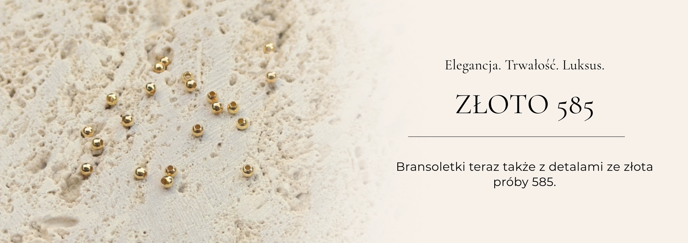 bransoletki ze złota 585 i z kamieni naturalnych