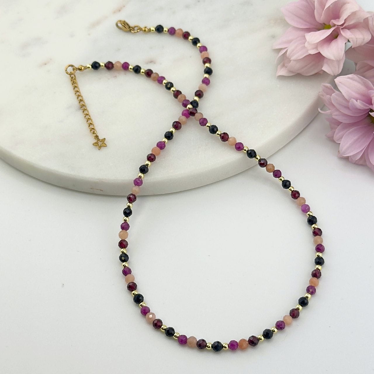 naszyjnik zodiakalny dla barana znak zodiaku baran kamienie naturalne choker
