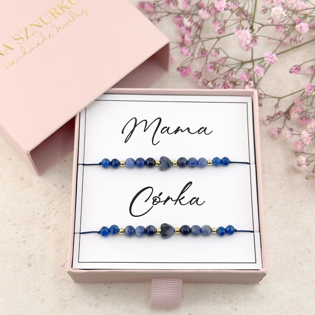 MAMA I CÓRKA - Bransoletki z Serduszkiem z Sodalitu